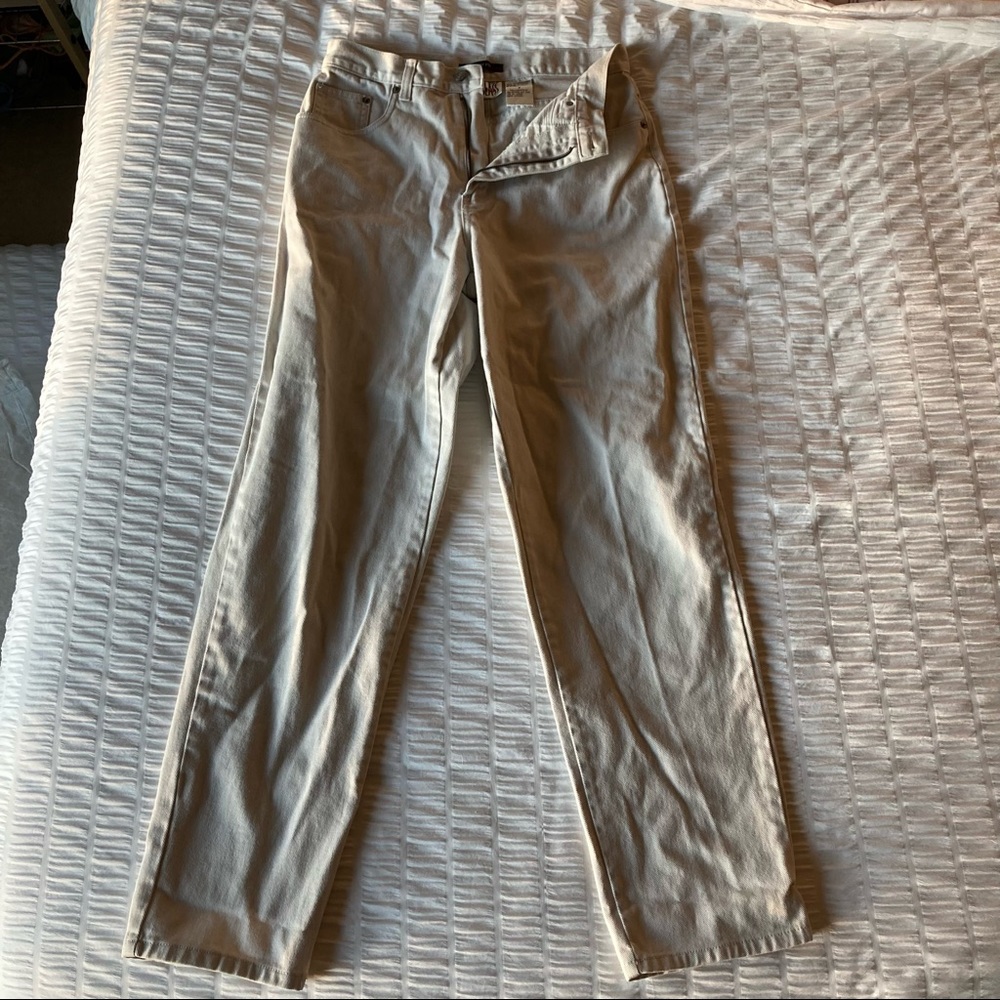 BillBlass cream loose fit pants